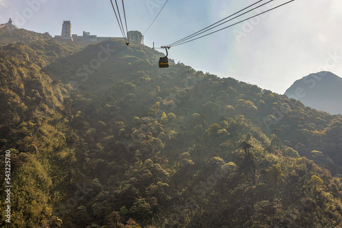 The 3-wire cable car has 2 guinness world records to the highest peak of Fansipan mountain in Vietnam. Sapa, Lao Cai