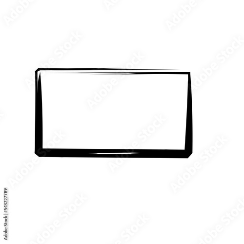 Grunge frame. Geometric blank border. Vector illustration.