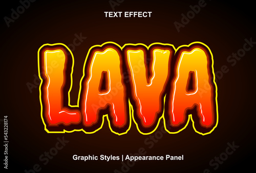 lava text effect with graphic style and editable.