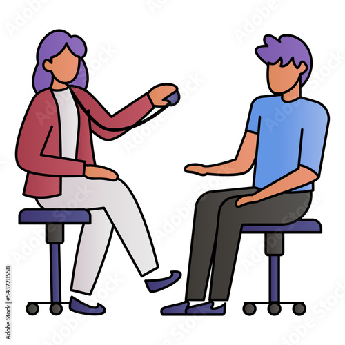 Cleaner throws medical rubbish Concept, Sanitation Workers Vector Color Icon Design, Medical and Healthcare Scene Symbol, Diseases Diagnostics Sign, Doctors and Patients Characters Stock Illustration