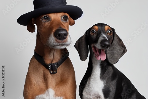 Cute dog wearing a hat