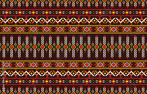 Embroidery American native seamless pattern. Fashion ethnic geometric indian texture design. Navajo, oriental, ornament, ornamental, ornate.