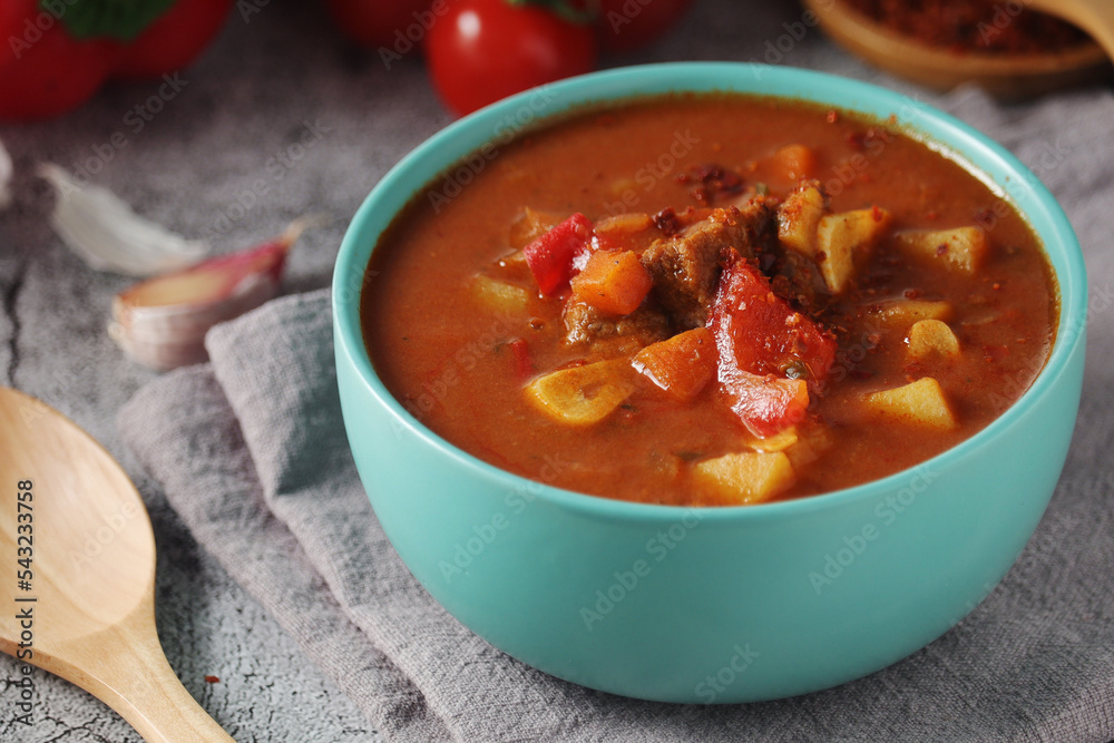 Traditional Hungarian meat stew - Goulash Traditional Hungarian meat stew - Goulash