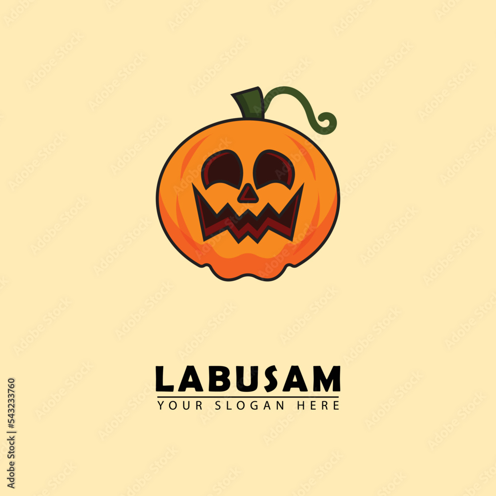laughing pumpkin ghost icon logo laughing pumpkin ghost icon logo