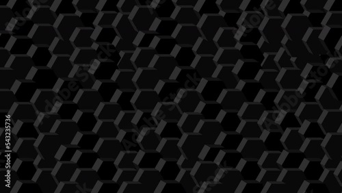 Videos black hexagon background. Modern texture.