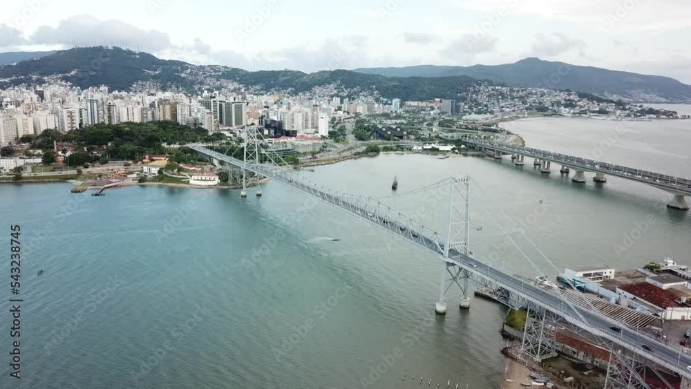 Imagem Aerea Ponte Hercílio Luz Florianópolis