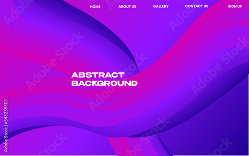 Abstract background dynamic light lines website landing page or banner template modern style vector illustration. Colorful gradients composition for poster cover and web site background