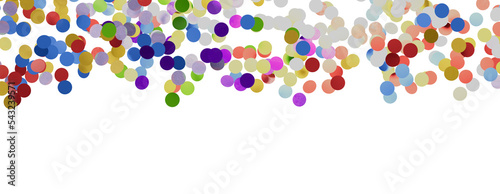 Colorful confetti falling on a holida