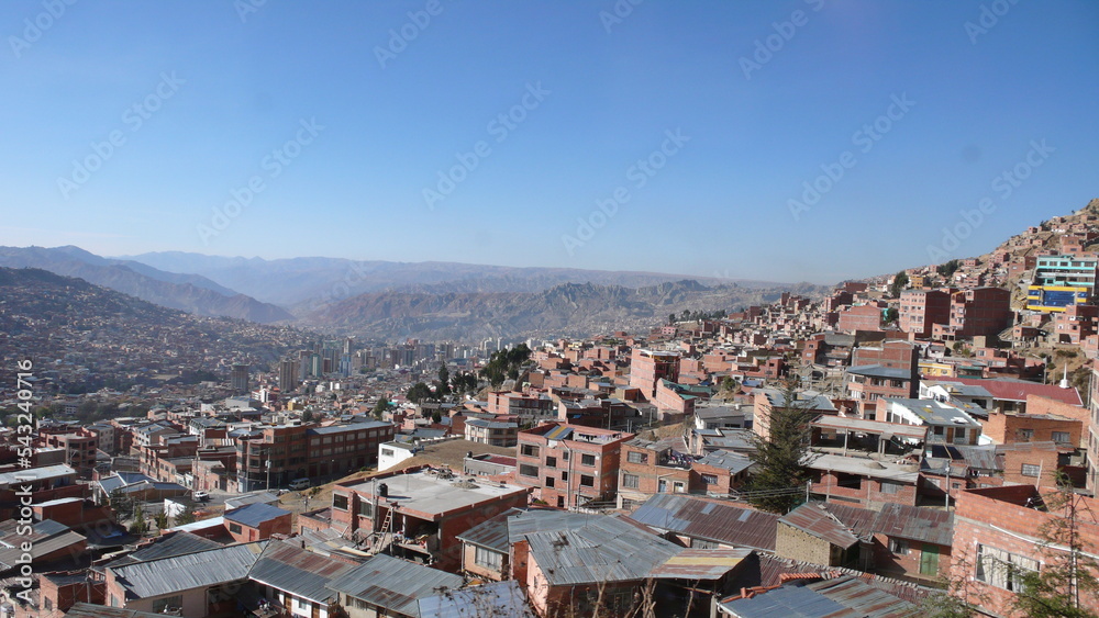 La Paz Bolivia City View a lot of houses