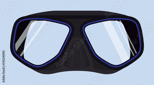 Diving and snorkel mask isolated
