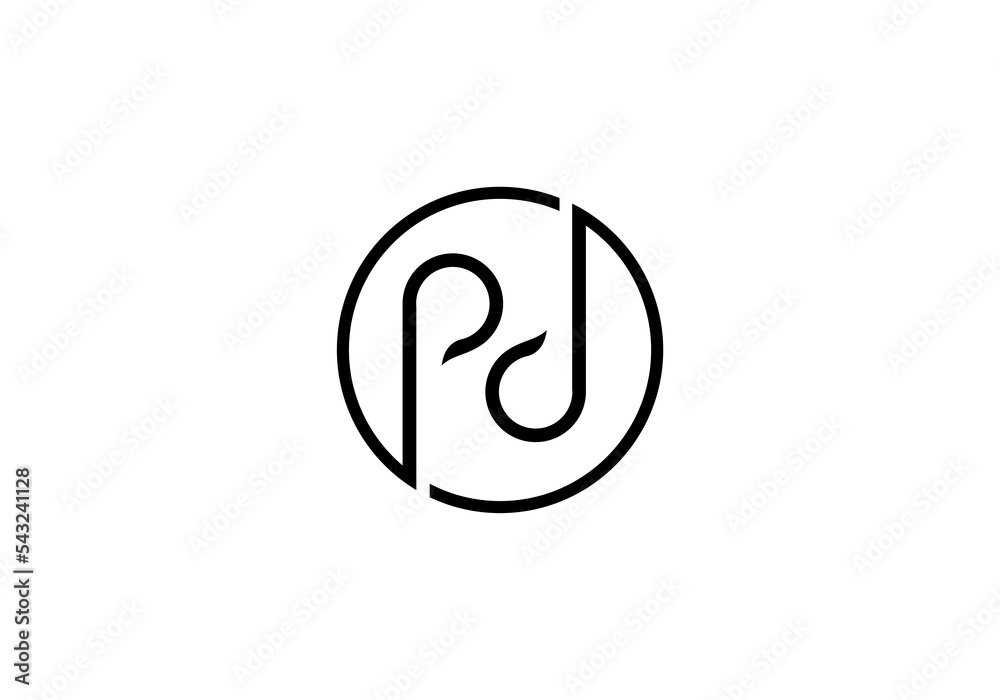 logo letter DP or PD vector initial company icon business logo vector logo letter DP or PD vector initial company icon business logo vector