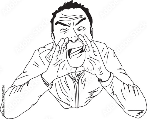 shout, man, yelling, ads, angry, illustration, loud, screaming, teenager, advertising, attention, background, boy, cartoon, character, cheerful, communication, confident, danger, emotion, expression, 