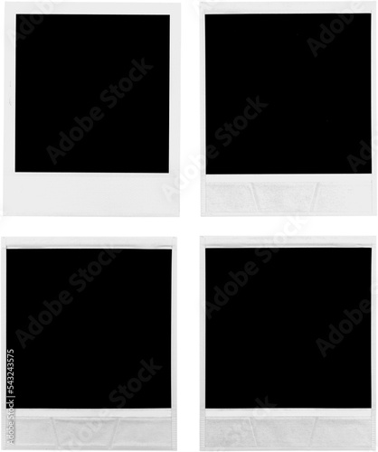 Four Blank Polaroid Frames - Isolated