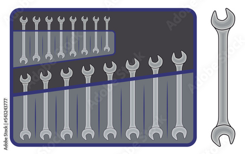 Double Open Ended Spanner Set 16 Piece