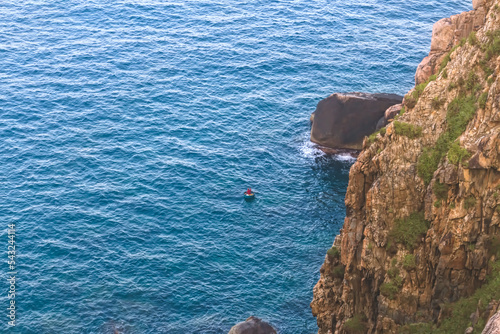 man work on the sea photo