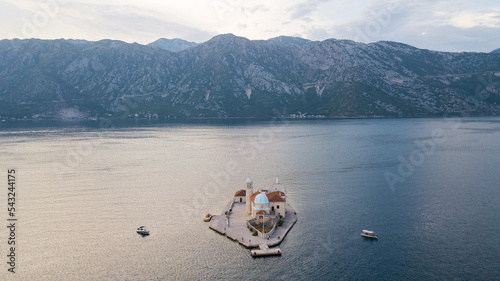 Perast city is the most beautiful place in Kotor Bay in Montenegro. Wonderful architecture and history with old church and nice view on clear sea. Romantic place for summer vacation or honeymoon. 