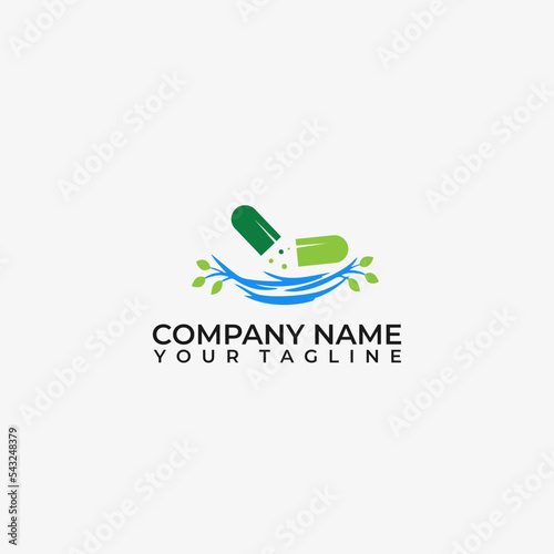 Logo vector sarang dan obat. photo