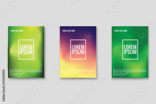 Design of colorful gradients. hipster graphics stylish liquid. element for designing business cards, invitations, gift cards, flyers, and brochures. frame set vector