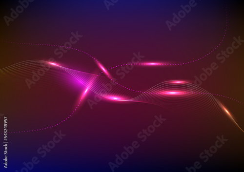 Christmas explosion neon light shiny technology network fiber optic abstract background vector illustration