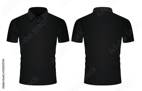 Black t shirt template. vector illustration