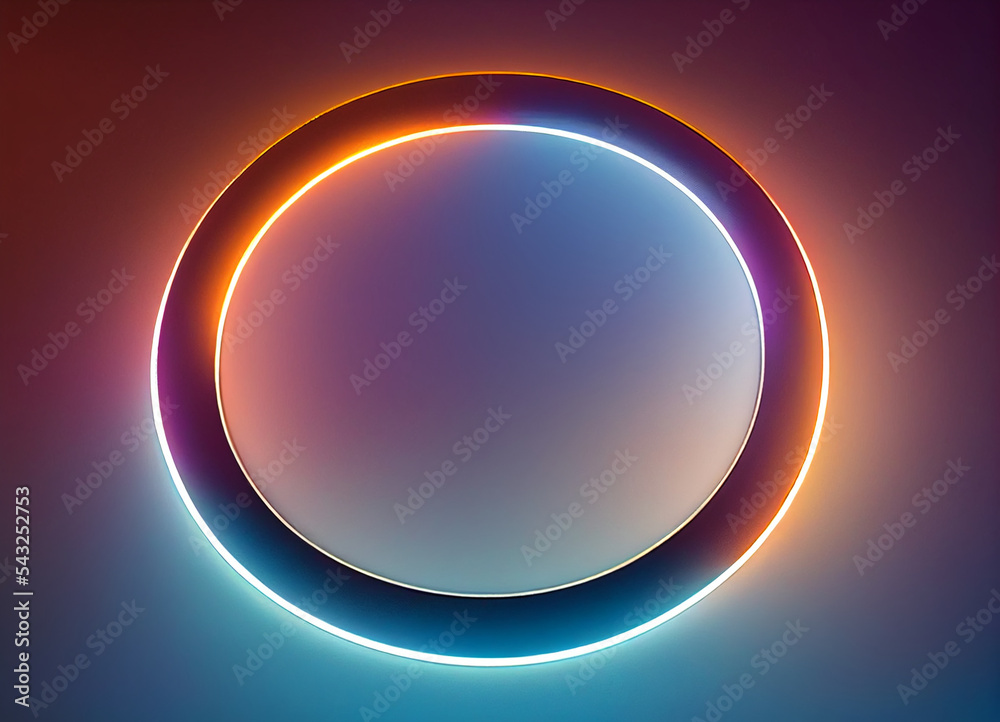 A ring with colorful light