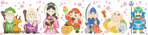 七福神　イラストセット	