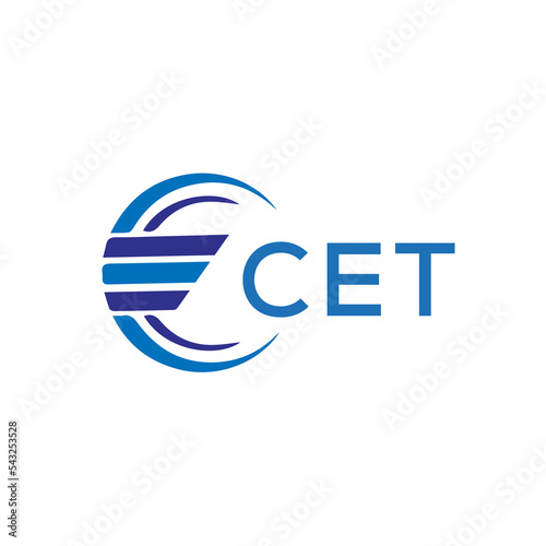 CET letter logo. CET blue image on white background. CET vector logo design for entrepreneur and business. CET best icon.