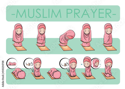 Muslim boy and girl will pray to god.