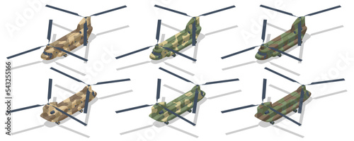 Isometric Chinook is a tandem-rotor helicopter developed. Chinook is a heavy-lift helicopter that is among the heaviest-lifting Western helicopters.