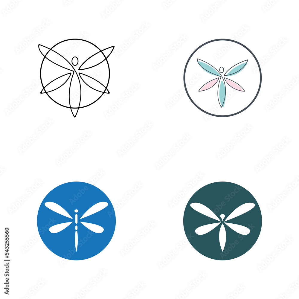 Dragonfly illustration icon Dragonfly illustration icon