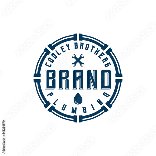 classic plumbing logo design template