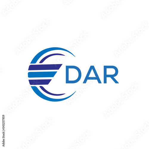 DAR letter logo. DAR blue image on white background. DAR vector logo design for entrepreneur and business. DAR best icon.