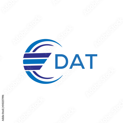 DAT letter logo. DAT blue image on white background. DAT vector logo design for entrepreneur and business. DAT best icon.
