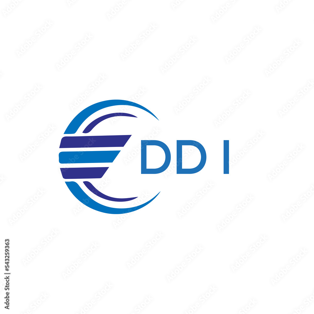 DDI letter logo. DDI blue image on white background. DDI vector logo