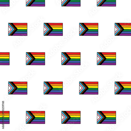 progress pride flag seamless doodle pattern, vector color line illustration Free Download progress pride flag seamless doodle pattern, vector color line illustration - GFXLoad
