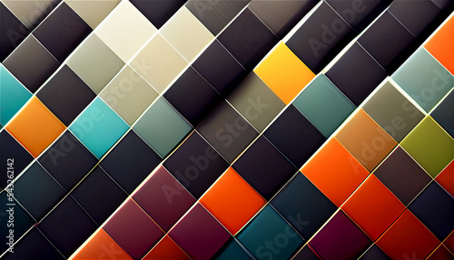 Multicolored diamond pattern