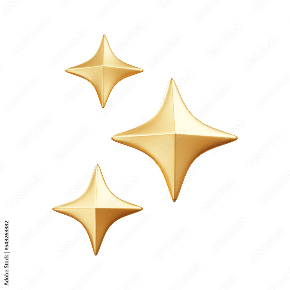 Stars sparkling 3d rendering illustration Stars sparkling 3d rendering illustration