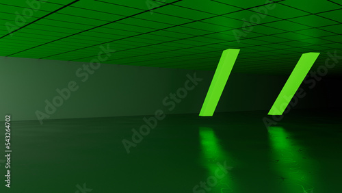 Empty Studio Space Neon light, virtual background