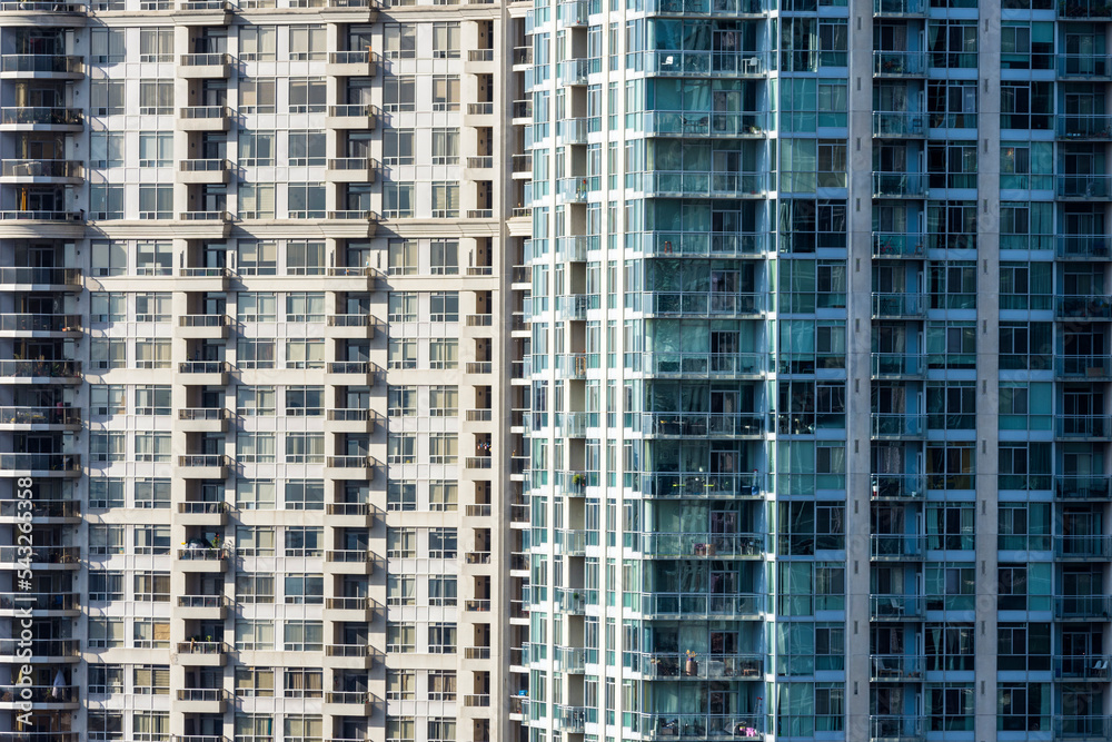 Detail of high rise buildings facade Detail of high rise buildings facade