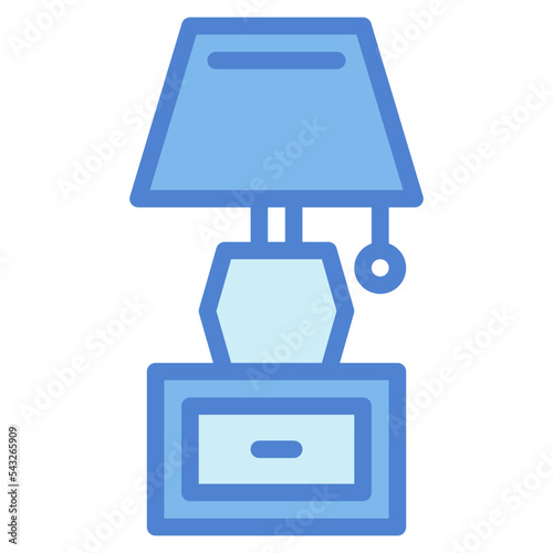 bedside table two tone icon style