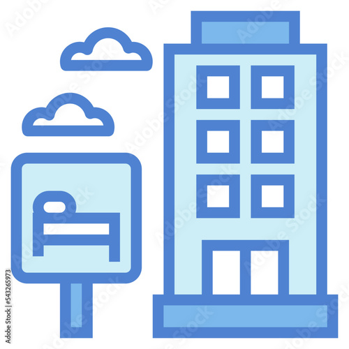 hostel two tone icon style