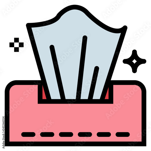napkin filled outline icon style