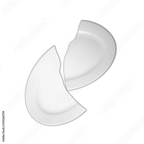  broken white porcelain plate