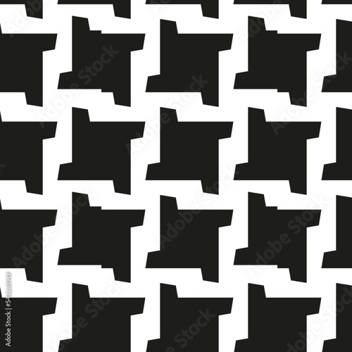seamless pattern with black and white houndstooth elements