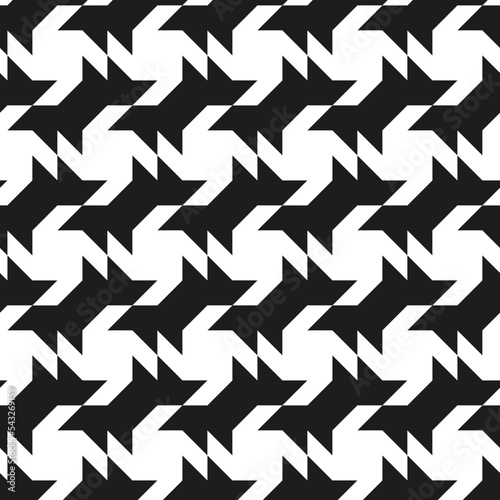 Seamless pattern with black and white geometric elements
