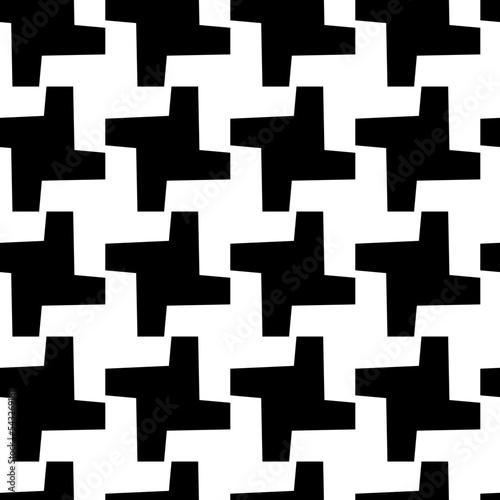 seamless pattern with black and white houndstooth elements