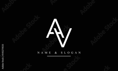 VA, AV, V, A abstract letters logo monogram