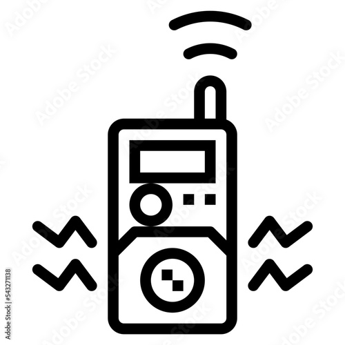 walkie talkie line icon style