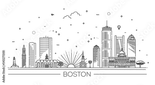 Boston travel landmark of historical building