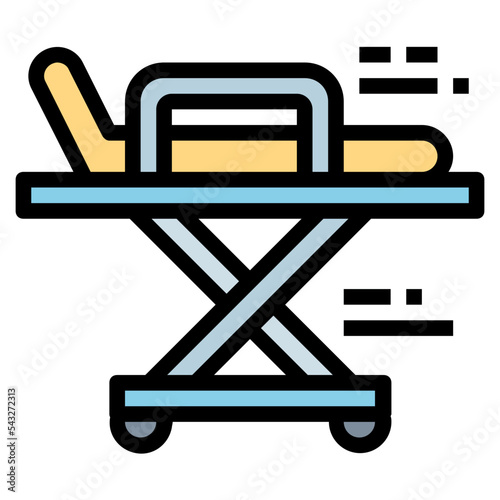 stretcher filled outline icon style